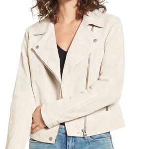 BlankNYC ivory-suede moto jacket